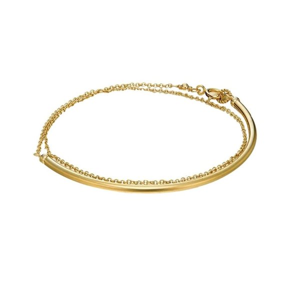 NEW Gold Semi Circular Multi Layer Chain Bracelet - Picture 8 of 8